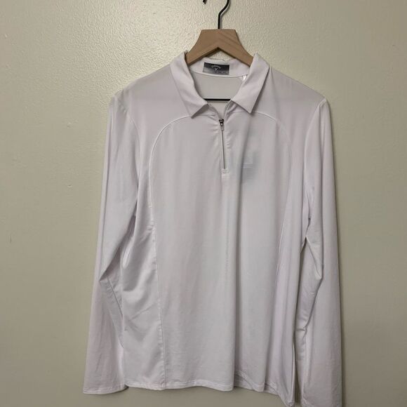 Callaway Women's ¼-Zip Long Sleeve Golf Polo - Picture 4 of 9